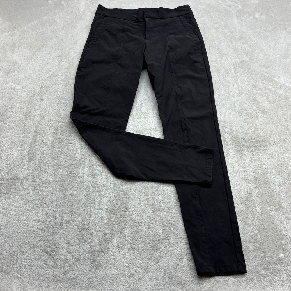 Athleta Wander Stash Skinny Pants Women 2 Black Stretch Technical Utility Pocket